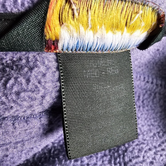 Vintage LL Bean Sweater Womens Medium Purple Full Zip Jacket Outdoor 90s Fleece - Picture 4 of 8